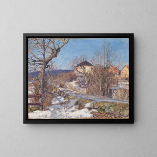 Two degrees below zero February - Jørgen Sørensen — framed artwork on a wall