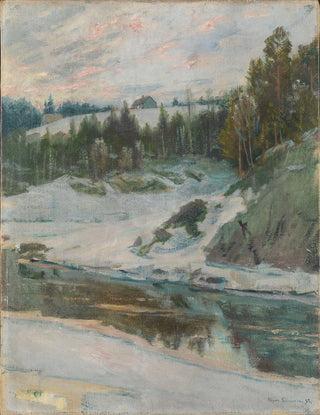 Jrgen Srensen - Winterlandscape with River.webp