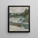 Winter Landscape with River - Jørgen Sørensen — framed artwork on a wall