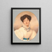 Dame in White Dress - Joseph Bordes — framed artwork on a wall