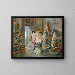 Rococo Styles Painting - Juan Antonio González — framed artwork on a wall