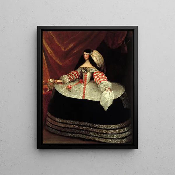 Inés de Ziga Comtesse de Monterrey - Juan Carreño de Miranda — framed artwork on a wall