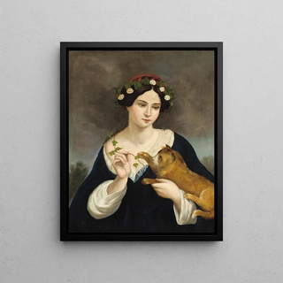Juan Cordero - Portrait of a Woman with a Cat and Ivy.webp
