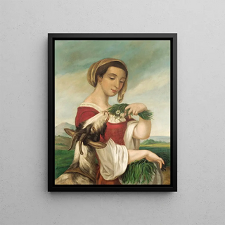 Juan Cordero - Portrait of a Woman with a Goat.webp