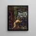 Abraham and the Three Angels - Juan Fernández de Navarrete — framed artwork on a wall