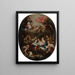 Adoration of the Shepherds - Juan Francisco de Aguilera — framed artwork on a wall