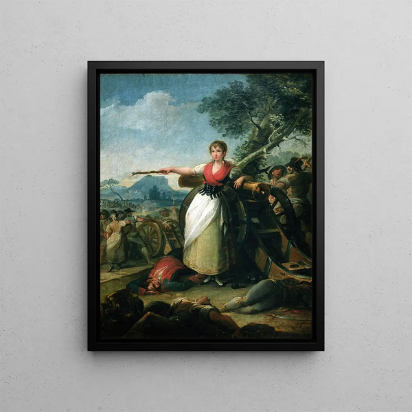 Augustine of Aragon - Juan Gálvez — framed artwork on a wall
