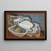 Lemon and Grape Painting - Juan Gris — framed artwork on a wall