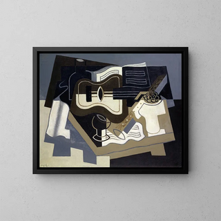 Guitar and Clarinet - Juan Gris — framed artwork on a wall