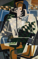 Harlequin with a guitar - Juan Gris — artwork view