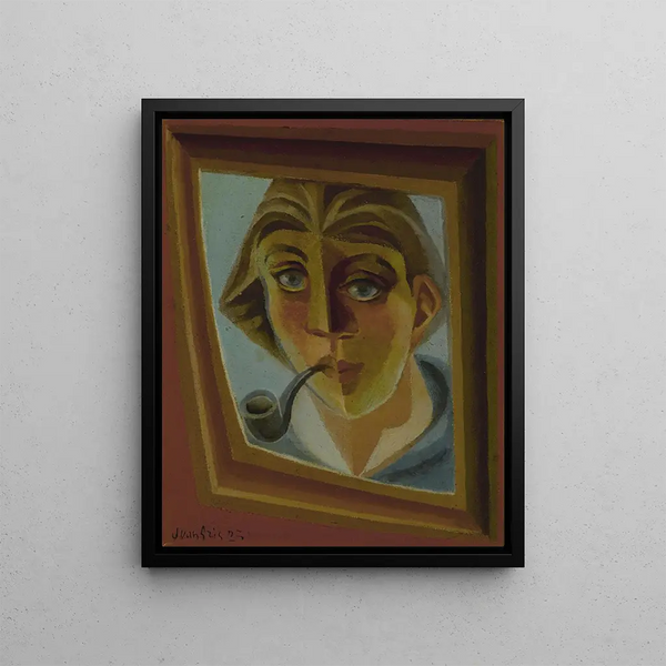 L'Homme à la pipe - Juan Gris — framed artwork on a wall