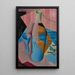 La Bouteille de vin - Juan Gris — framed artwork on a wall