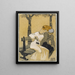 Man and woman on a bench - Juan Gris — framed artwork on a wall