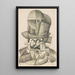 Man with Opera Hat - Juan Gris — framed artwork on a wall