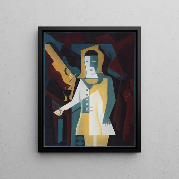 Pierrot - Juan Gris — framed artwork on a wall
