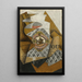 La Bouteille d'Anís del Mono - Juan Gris — framed artwork on a wall
