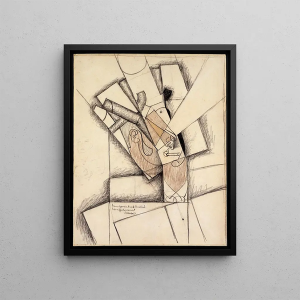 The Smoker II - Juan Gris — framed artwork on a wall