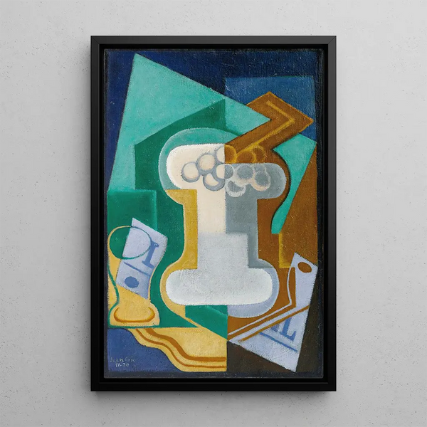 Glass and Fruits Painting - Juan Gris — framed artwork on a wall