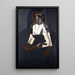 Woman with Mandolin - Juan Gris — framed artwork on a wall
