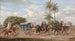 A caravan of gauchos and their carts crossing the Argentine Pampa - Juan León Pallière — artwork view