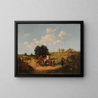 Path to the Ring - Juan León Pallière — framed artwork on a wall