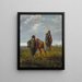 Les deux ponchos - Juan Manuel Blanes — framed artwork on a wall