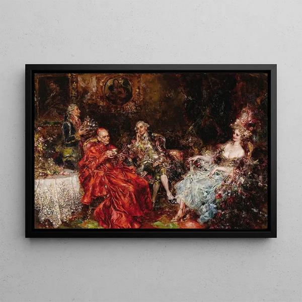 Tea with His Excellency - Juan Pablo Salinas — framed artwork on a wall
