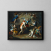 Christ consoled by angels - Juan Patricio Morlete Ruiz — framed artwork on a wall