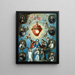 The Heart of Jesus - Juan Patricio Morlete Ruiz — framed artwork on a wall