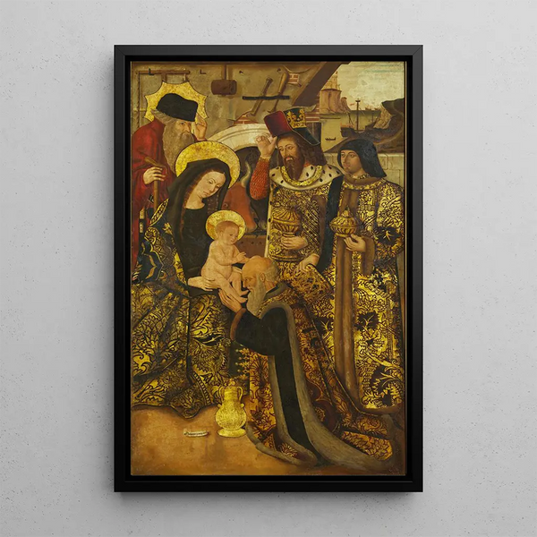 Adoration of the Magi - Juan Pons — framed artwork on a wall