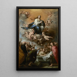 L'Assumption of the Virgin - Juan Simón Gutiérrez — framed artwork on a wall