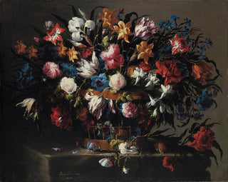 Small Flower Basket Painting - Juan de Arellano — artwork view