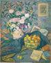 Vase with bananas, lemons, and books - Juan de Echevarría — artwork view