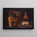 Still life with grapes and cakes - Juan de Espinosa — framed artwork on a wall