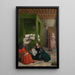 The Birth and Baptism of Saint John the Baptist - Juan de Flandes — framed artwork on a wall