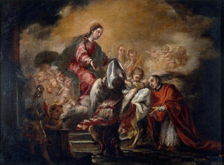 the Imposition of the chasuble to Saint Ildephonse - Juan de Valdés Leal — artwork view