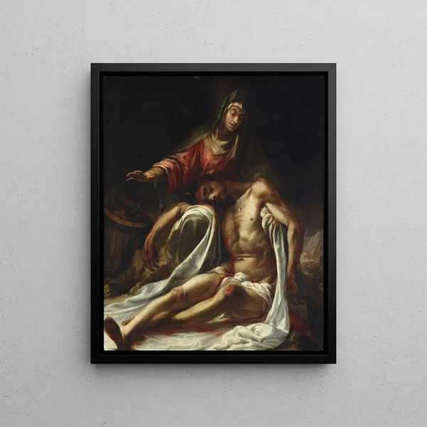 Pietà - Juan de Valdés Leal — framed artwork on a wall