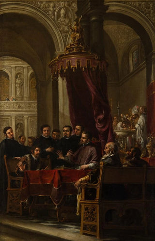 The Conversion and Baptism of Saint Augustine by Saint Ambrose - Juan de Valdés Leal — artwork view