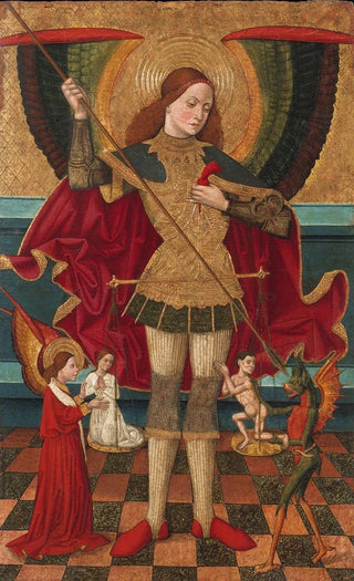 Saint Michel pesant les âmes - Juan de la Abadía — artwork view