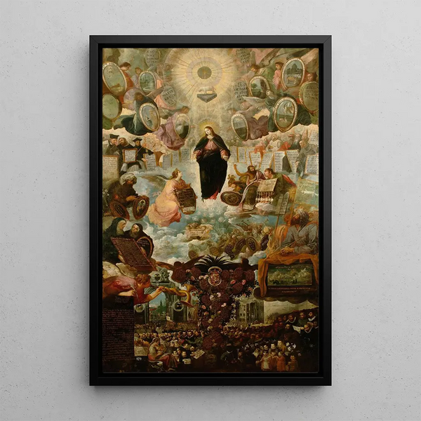 Allegory of the Immaculate Virgin - Juan de las Roelas — framed artwork on a wall