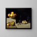 Still Life with Fruits and Glassware - Juan van der Hamen y León — framed artwork on a wall