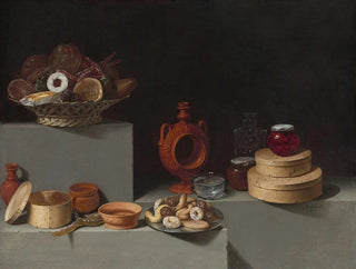 Still life with Sweets and Pottery - Juan van der Hamen y León — artwork view