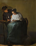 A man offers money to a young woman - Judith Leyster — artwork view