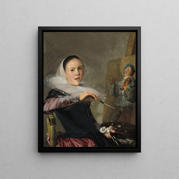 Self-portrait Painting - Judith Leyster — framed artwork on a wall