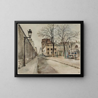 Prison Sainte-Plagie, rue de la Clef in 1895, 5th arrondissement - Jules-Adolphe Chauvet — framed artwork on a wall