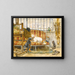 Les Chiens de l'artiste - Jules-Bertrand Gibert — framed artwork on a wall