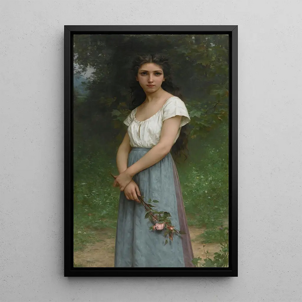 The Rose - Jules-Cyrille Cavé — framed artwork on a wall