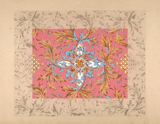 Design for a ceiling with floral pattern - Jules-Edmond-Charles Lachaise — artwork view