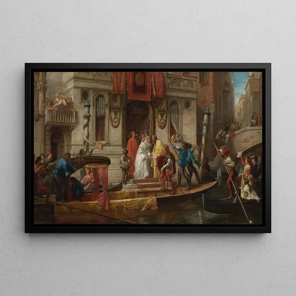 a Venetian Wedding - Jules-Eugène Lenepveu — framed artwork on a wall