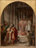Saint Ambroise painting forbids the emperor Theodosius from entering the holy place, guilty of the murder of the inhabitants of Antioch - Jules - Eugène Lenepveu — artwork view